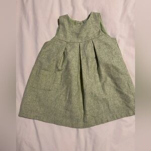 Little English Floral Top with Green Check Peter Pan Collar | 24M